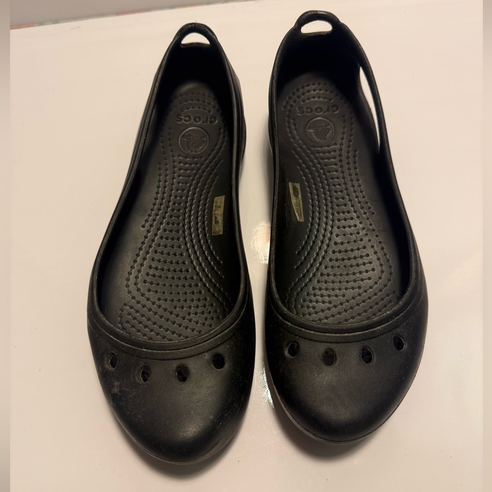 Crocs Women's Kadee Slingback Brown Flats Ballerina Slip on Shoes Sz 6 Womens